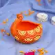 Handmade Washable Terracotta Modern Swan Diya Tealight T-Light Holder - Orange